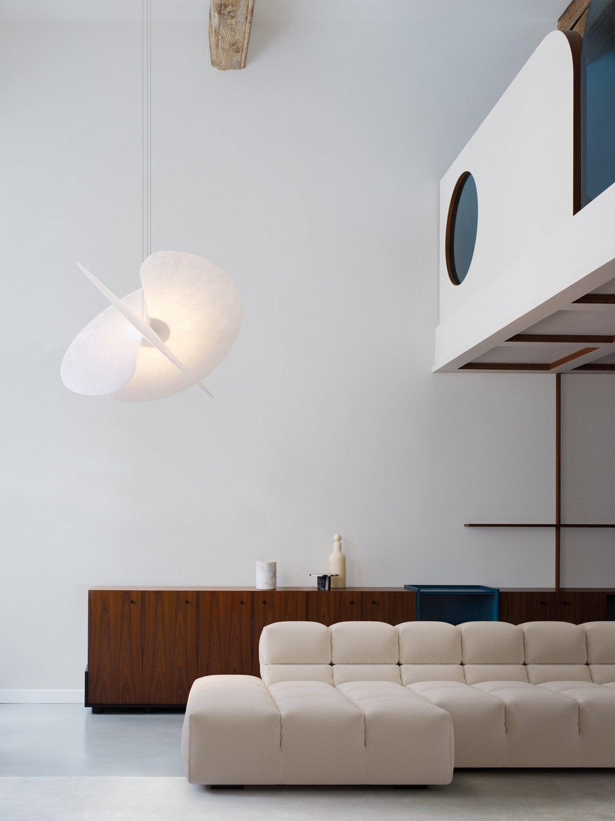 Whirl moderne Pendelleuchte aus Stoff