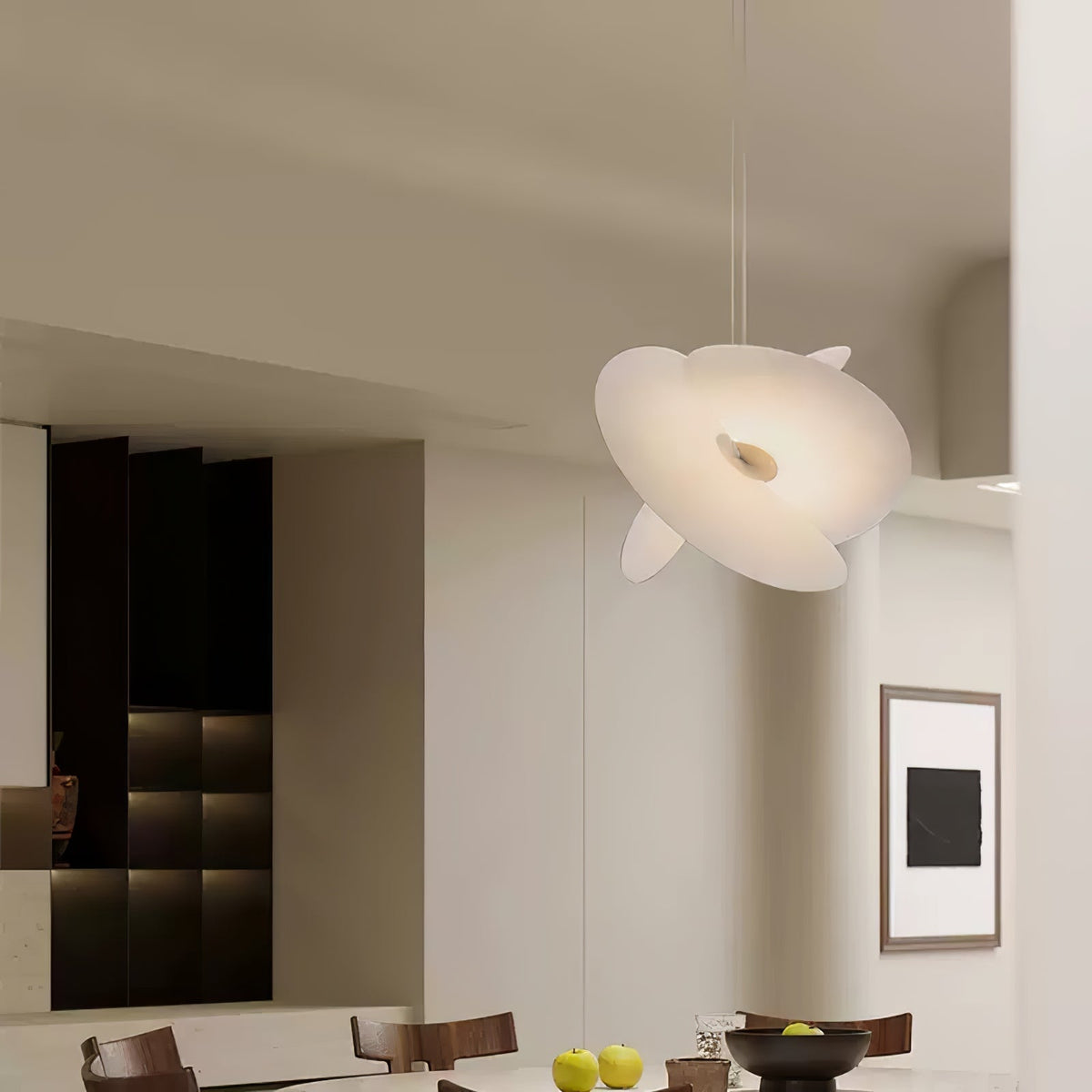 Whirl moderne Pendelleuchte aus Stoff