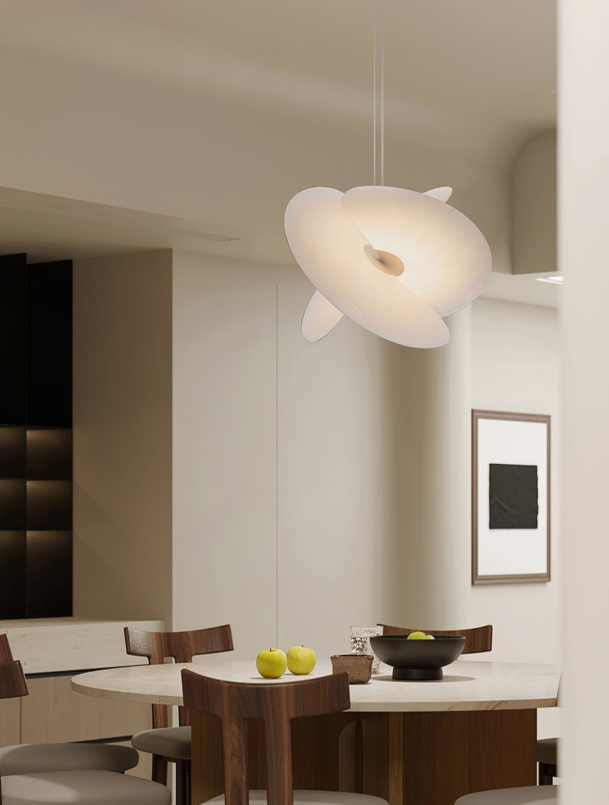 Whirl moderne Pendelleuchte aus Stoff