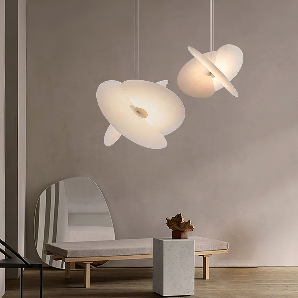 Whirl moderne Pendelleuchte aus Stoff
