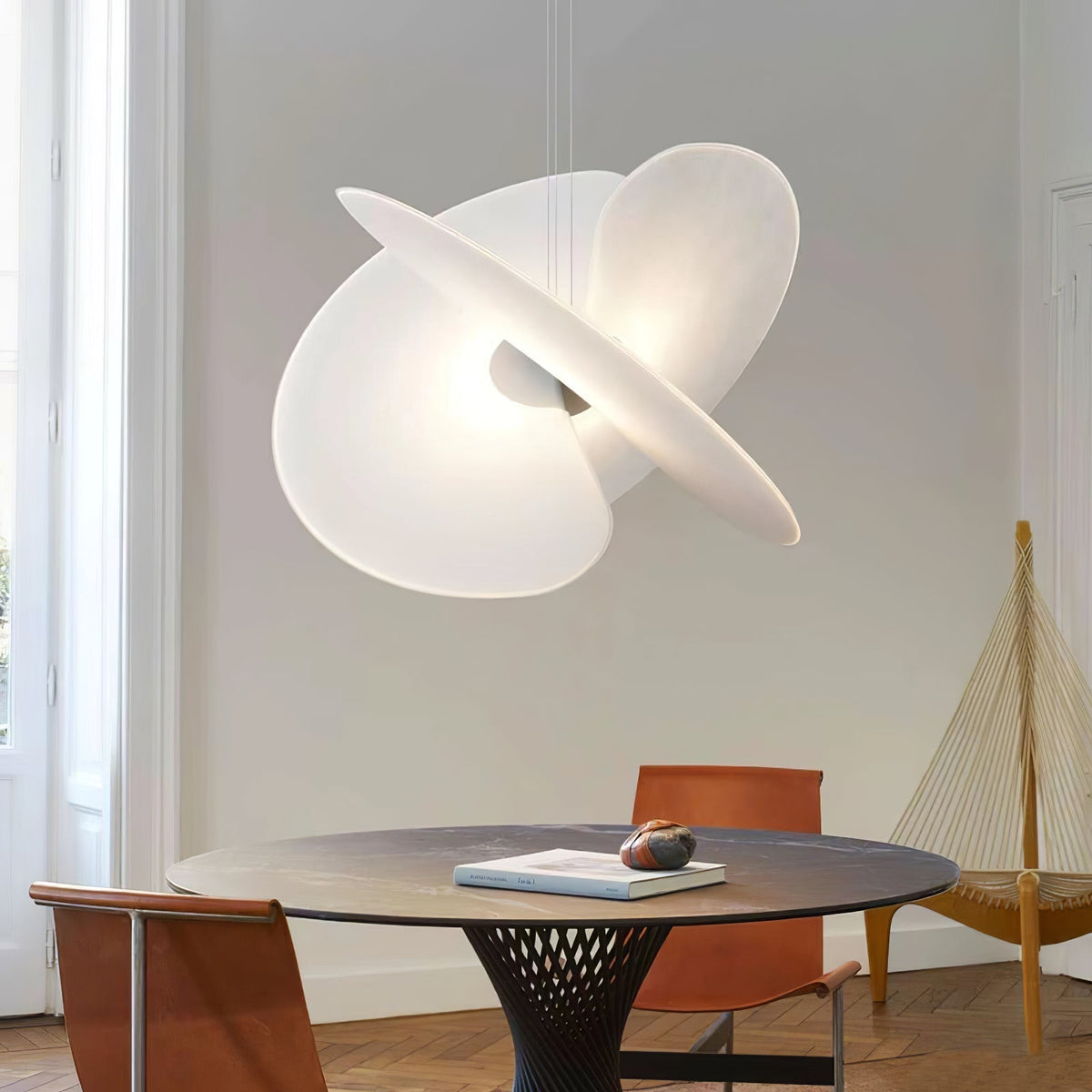 Whirl moderne Pendelleuchte aus Stoff