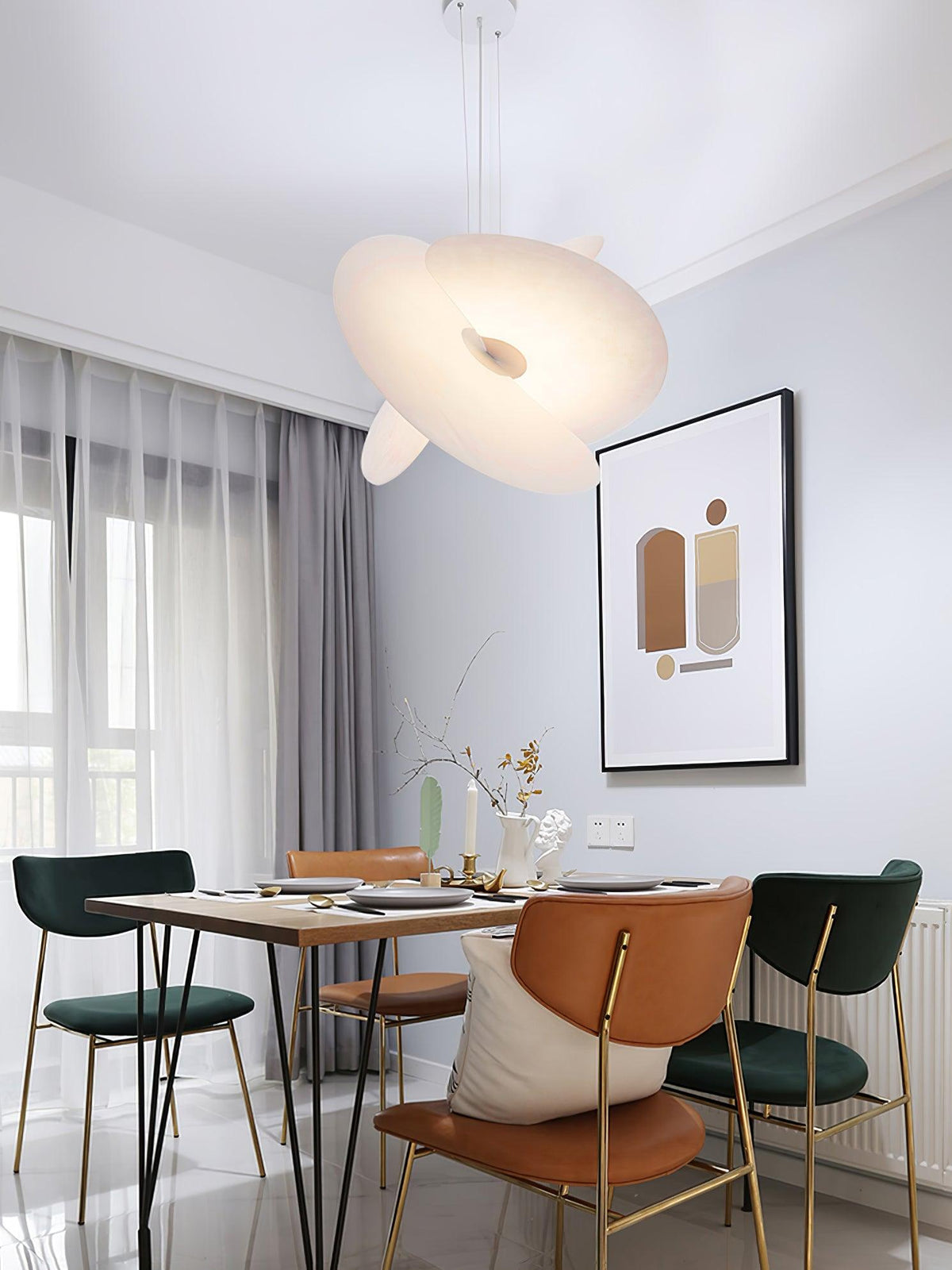 Whirl moderne Pendelleuchte aus Stoff