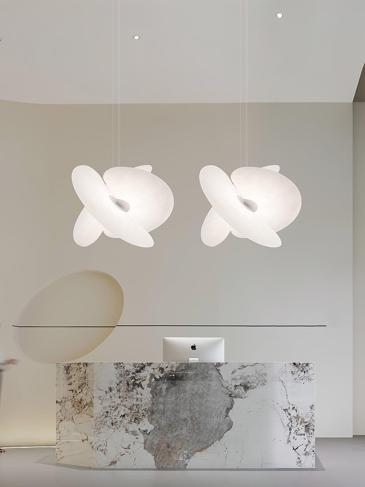 Whirl moderne Pendelleuchte aus Stoff