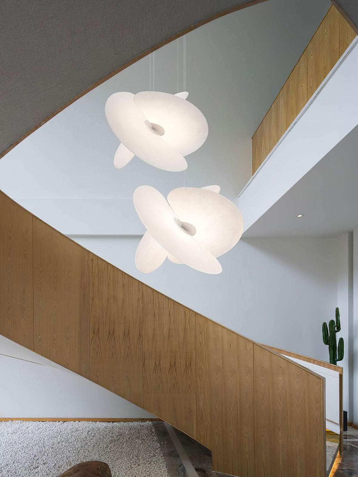 Whirl moderne Pendelleuchte aus Stoff