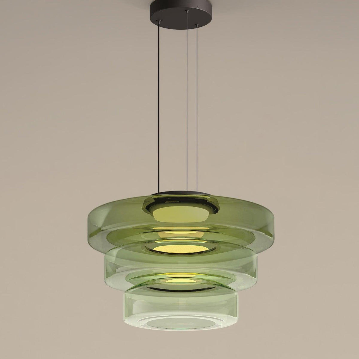 Lioralaine Pendelleuchte Glaskreise Mehrstufig