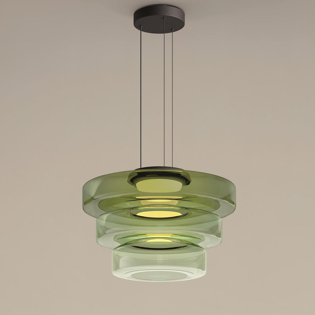 Lioralaine Pendelleuchte Glaskreise Mehrstufig