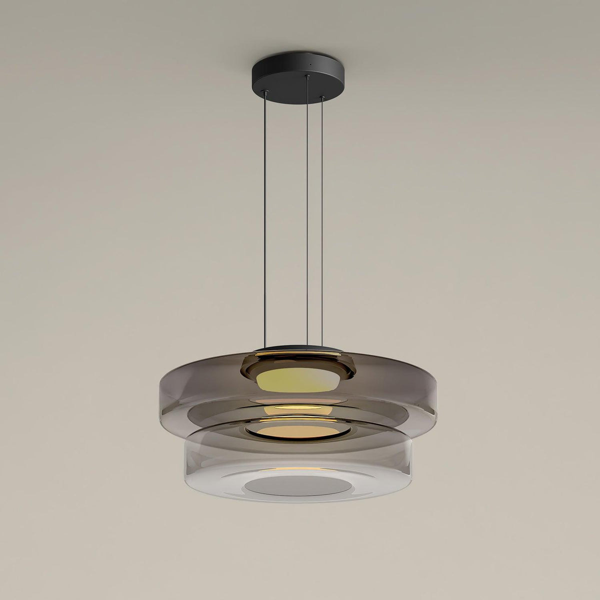 Lioralaine Pendelleuchte Glaskreise Mehrstufig