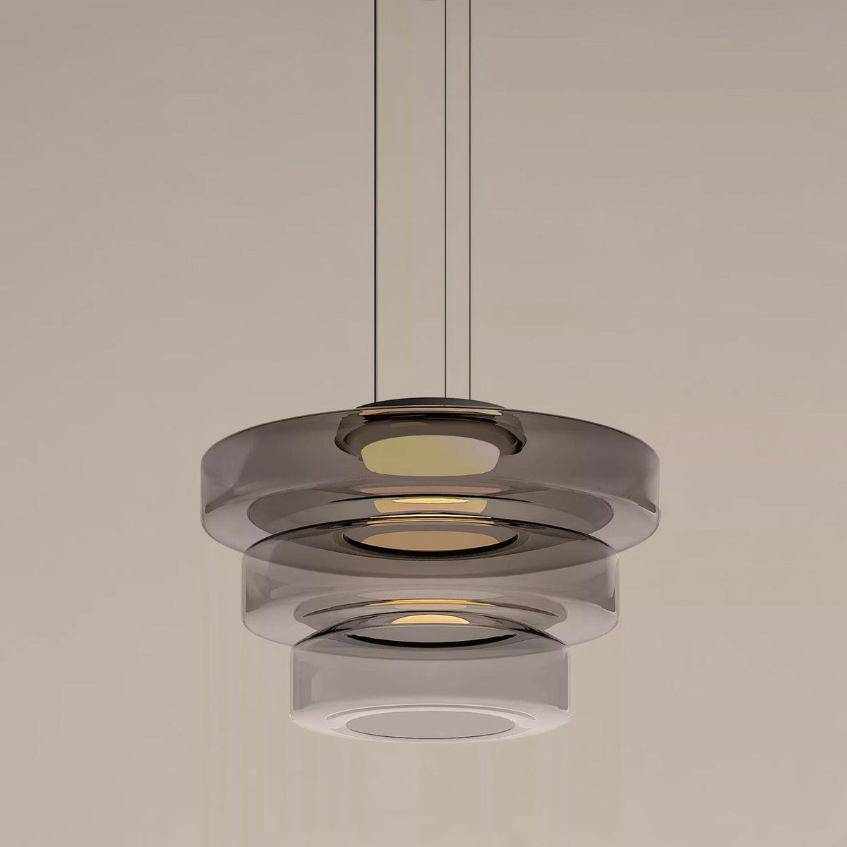 Lioralaine Pendelleuchte Glaskreise Mehrstufig