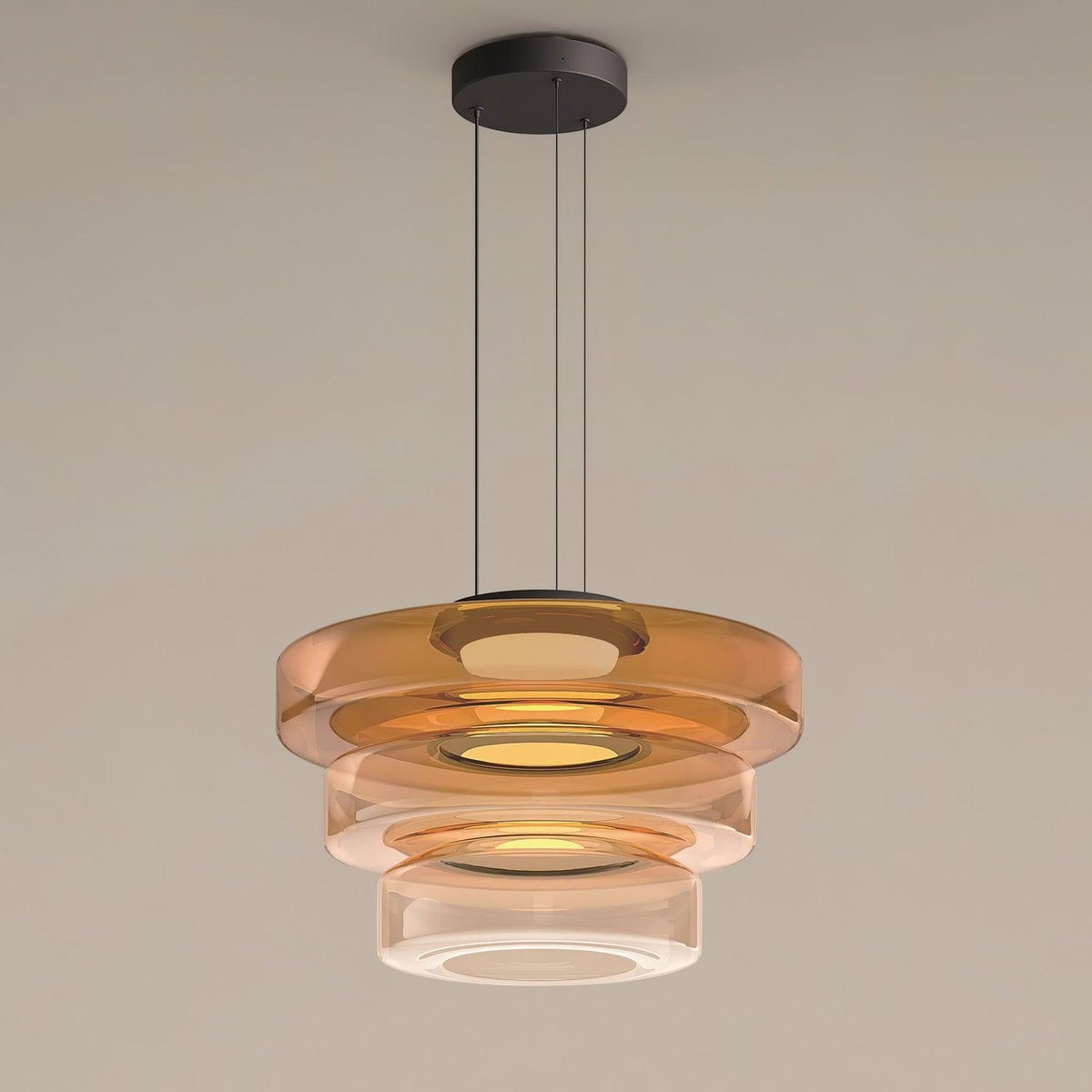 Lioralaine Pendelleuchte Glaskreise Mehrstufig