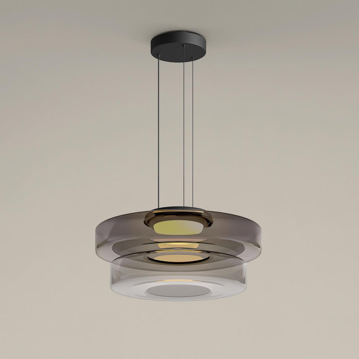 Lioralaine Pendelleuchte Glaskreise Mehrstufig