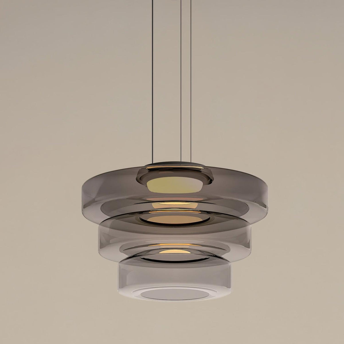 Lioralaine Pendelleuchte Glaskreise Mehrstufig