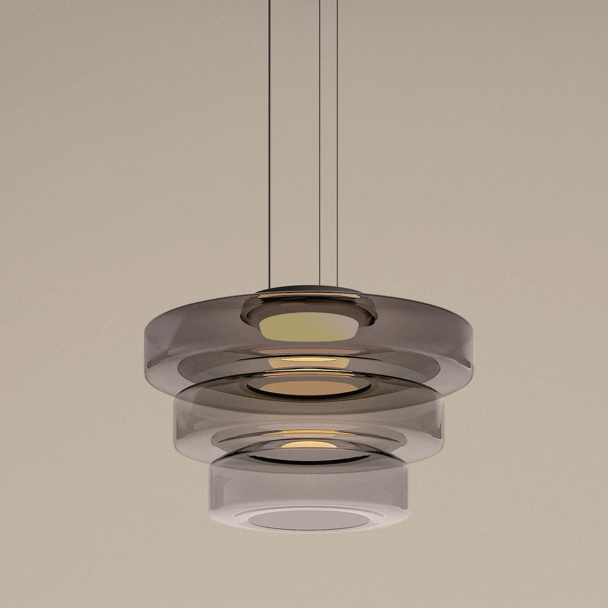 Lioralaine Pendelleuchte Glaskreise Mehrstufig