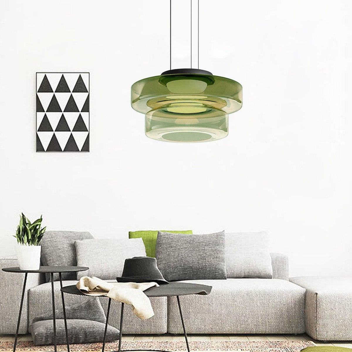 Lioralaine Pendelleuchte Glaskreise Mehrstufig