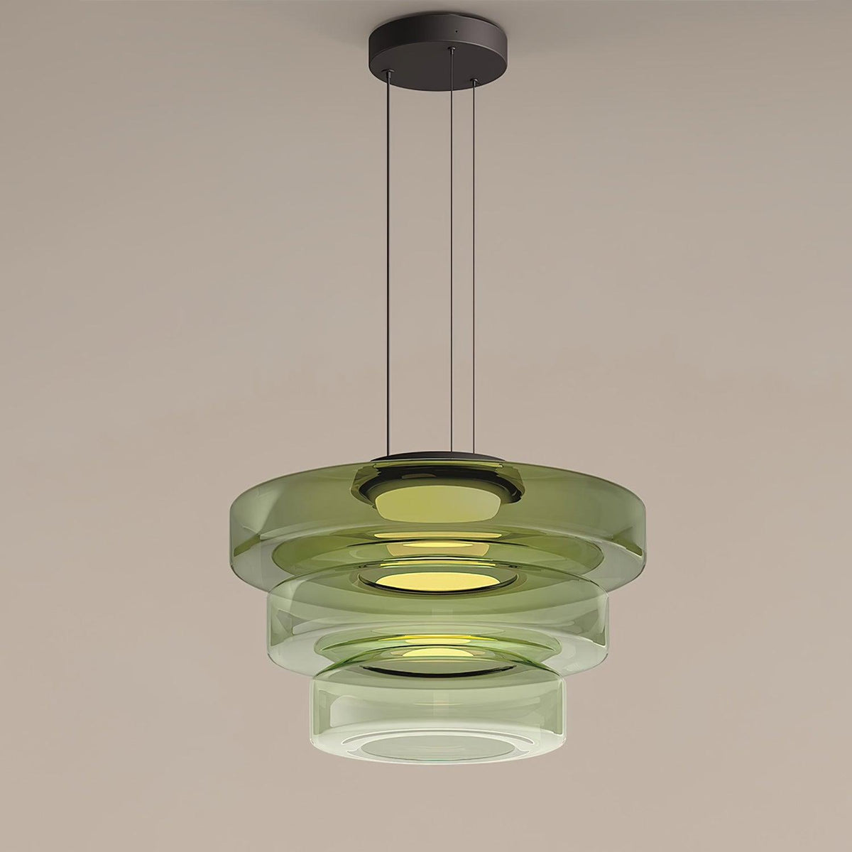 Lioralaine Pendelleuchte Glaskreise Mehrstufig