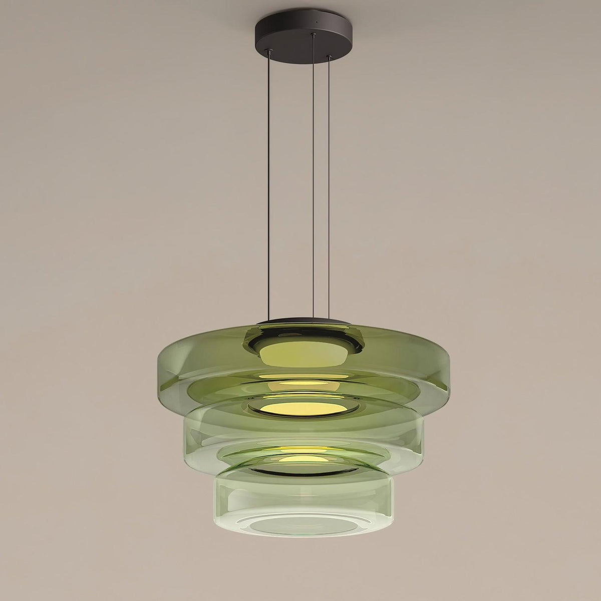 Lioralaine Pendelleuchte Glaskreise Mehrstufig