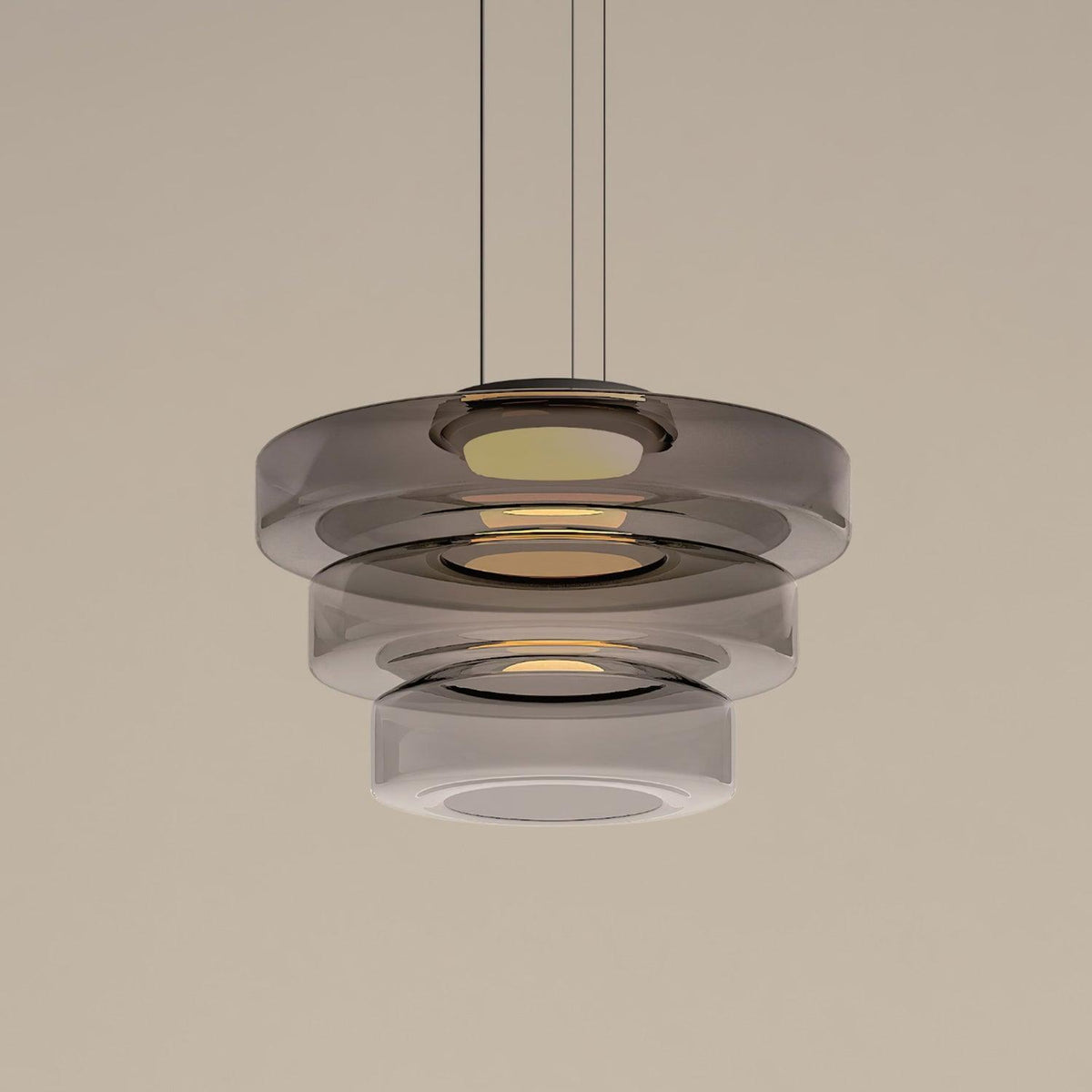 Lioralaine Pendelleuchte Glaskreise Mehrstufig
