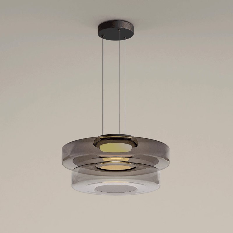 Lioralaine Pendelleuchte Glaskreise Mehrstufig