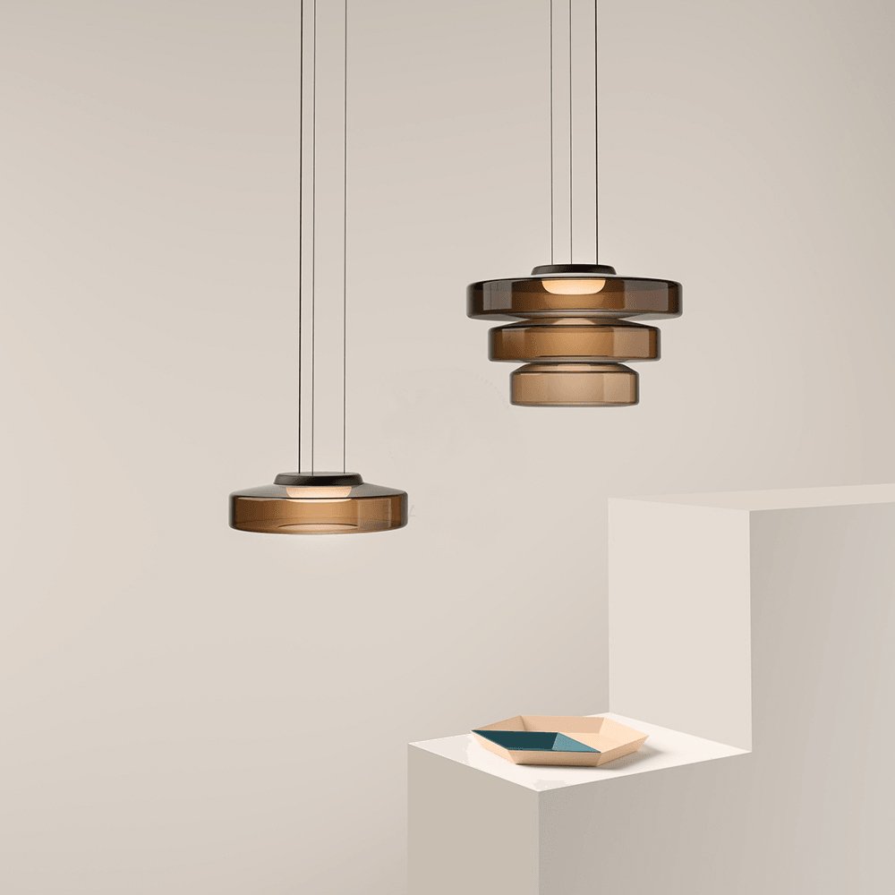 Lioralaine Pendelleuchte Glaskreise Mehrstufig