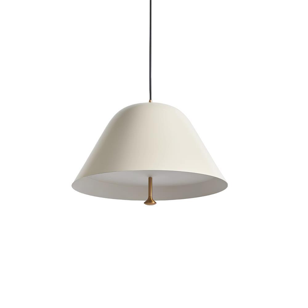 Moderne Pendelleuchte mit Metall-Lampenschirm in Grün und Weiß minimalistisch