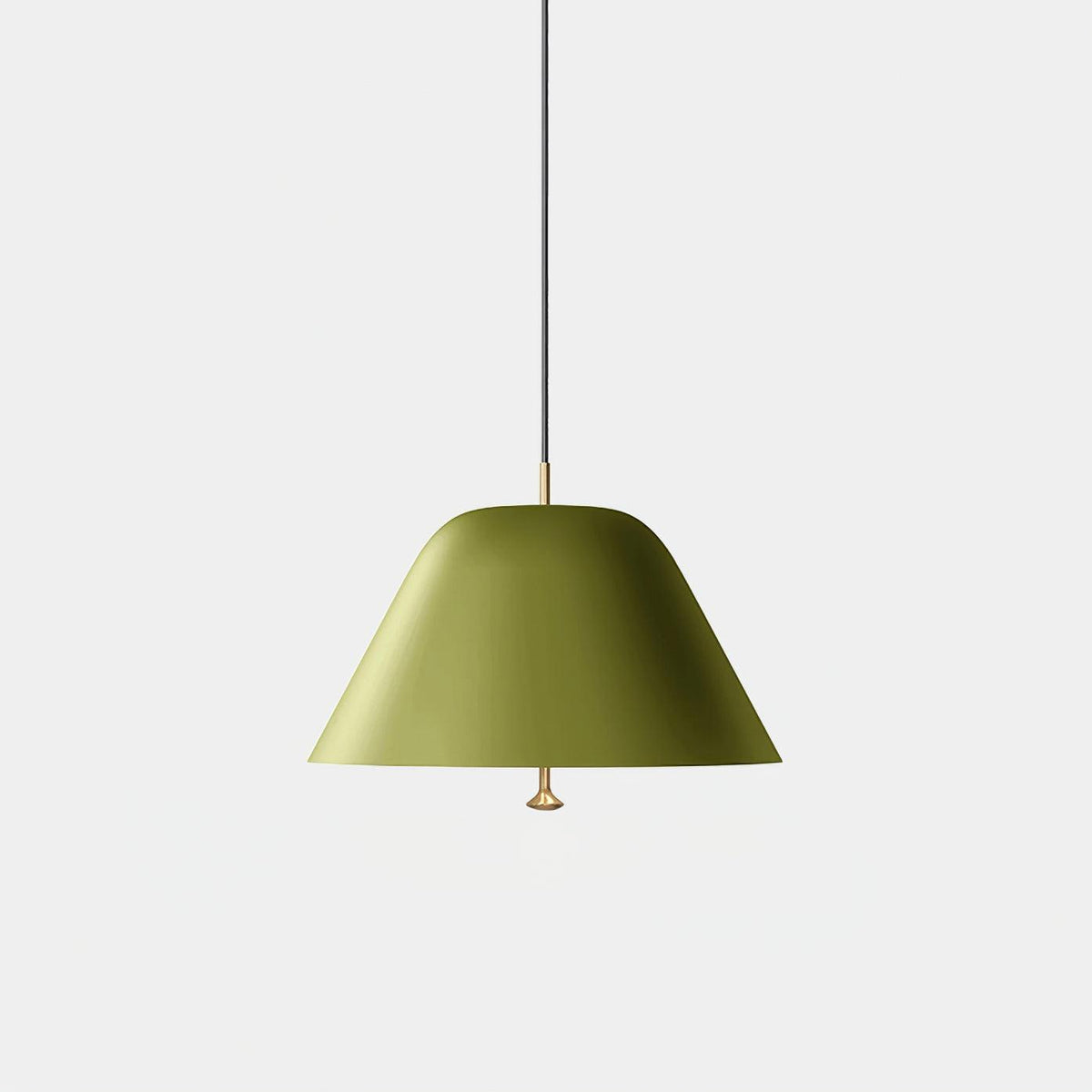 Moderne Pendelleuchte mit Metall-Lampenschirm in Grün und Weiß minimalistisch