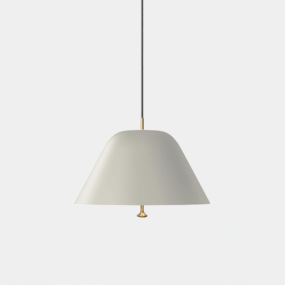 Moderne Pendelleuchte mit Metall-Lampenschirm in Grün und Weiß minimalistisch