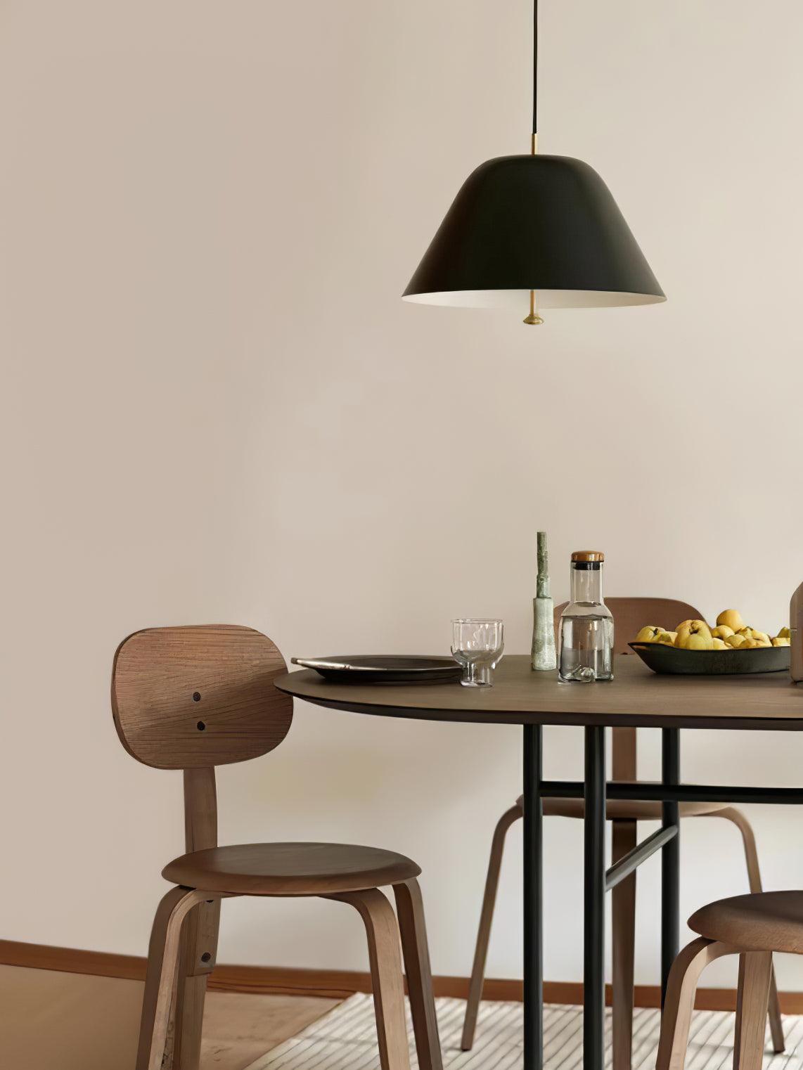 Evir Pendelleuchte Glockenform Glas Messing Minimalistisch