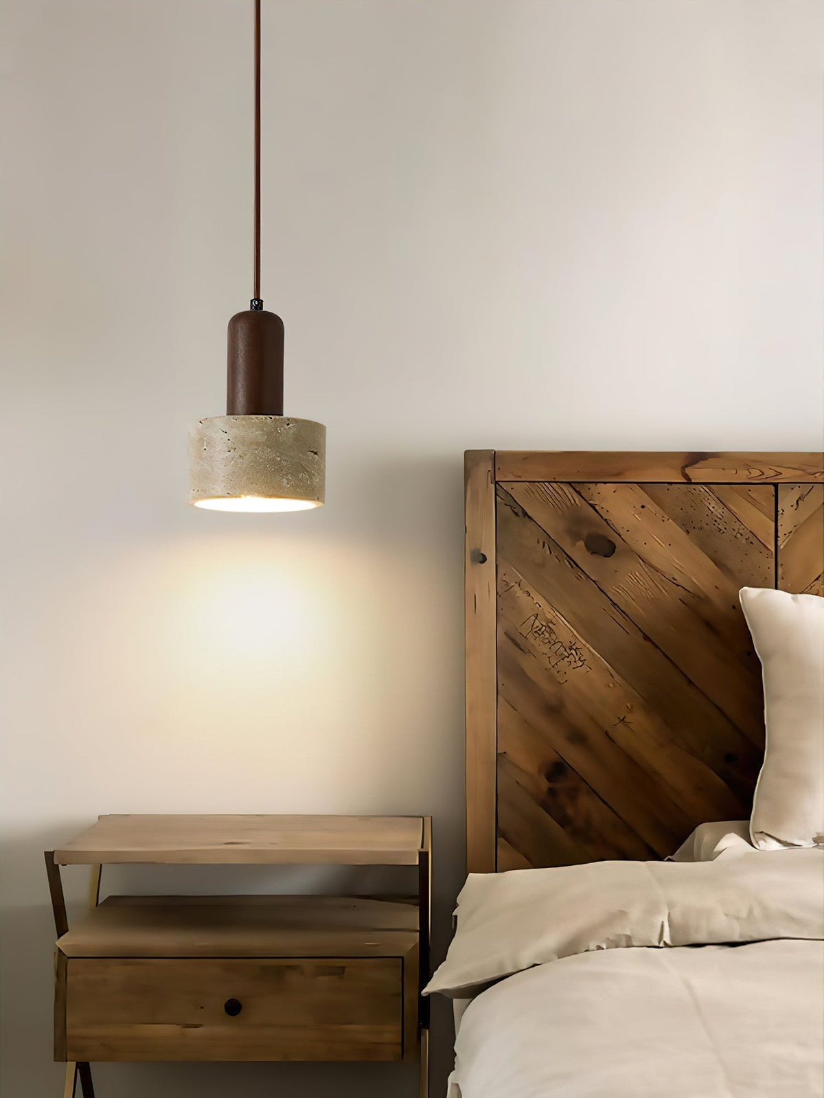 Jlynis Dual-Material Travertine Pendelleuchte