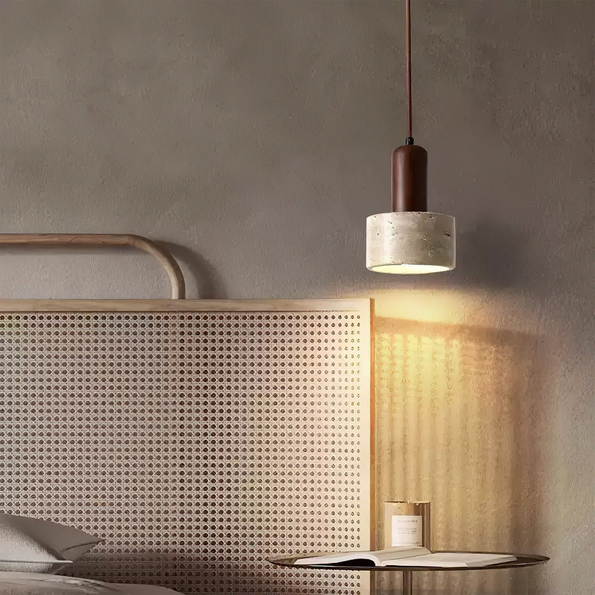 Jlynis Dual-Material Travertine Pendelleuchte