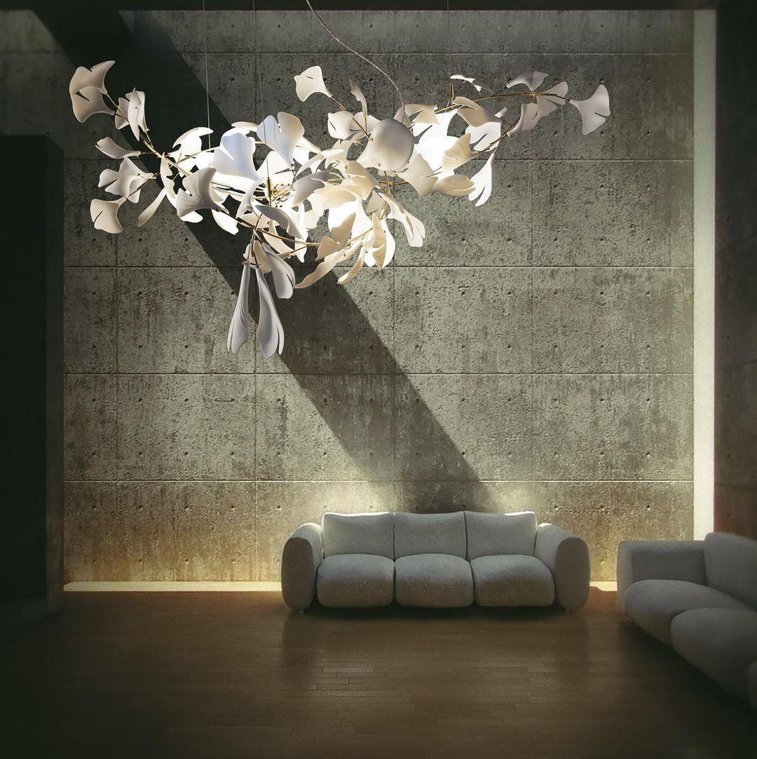 Ayla Kronleuchter Gingko Petal Keramik