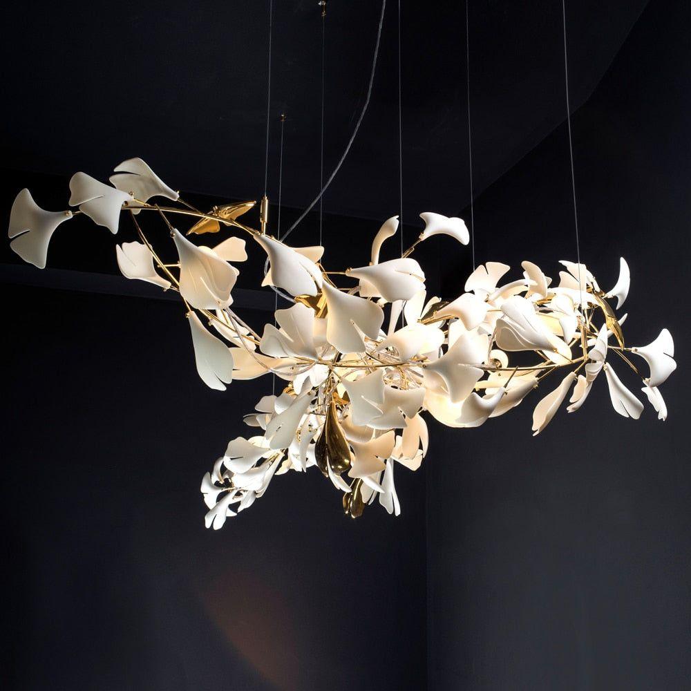 Ayla Kronleuchter Gingko Petal Keramik