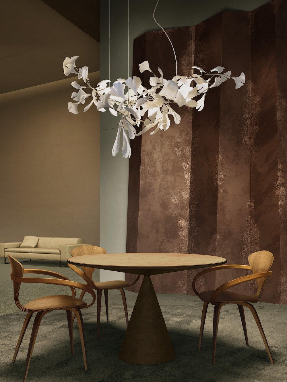 Ayla Kronleuchter Gingko Petal Keramik