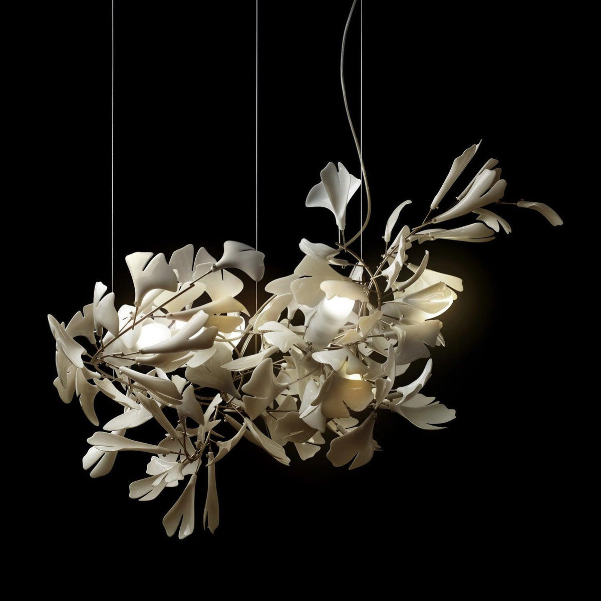 Ayla Kronleuchter Gingko Petal Keramik