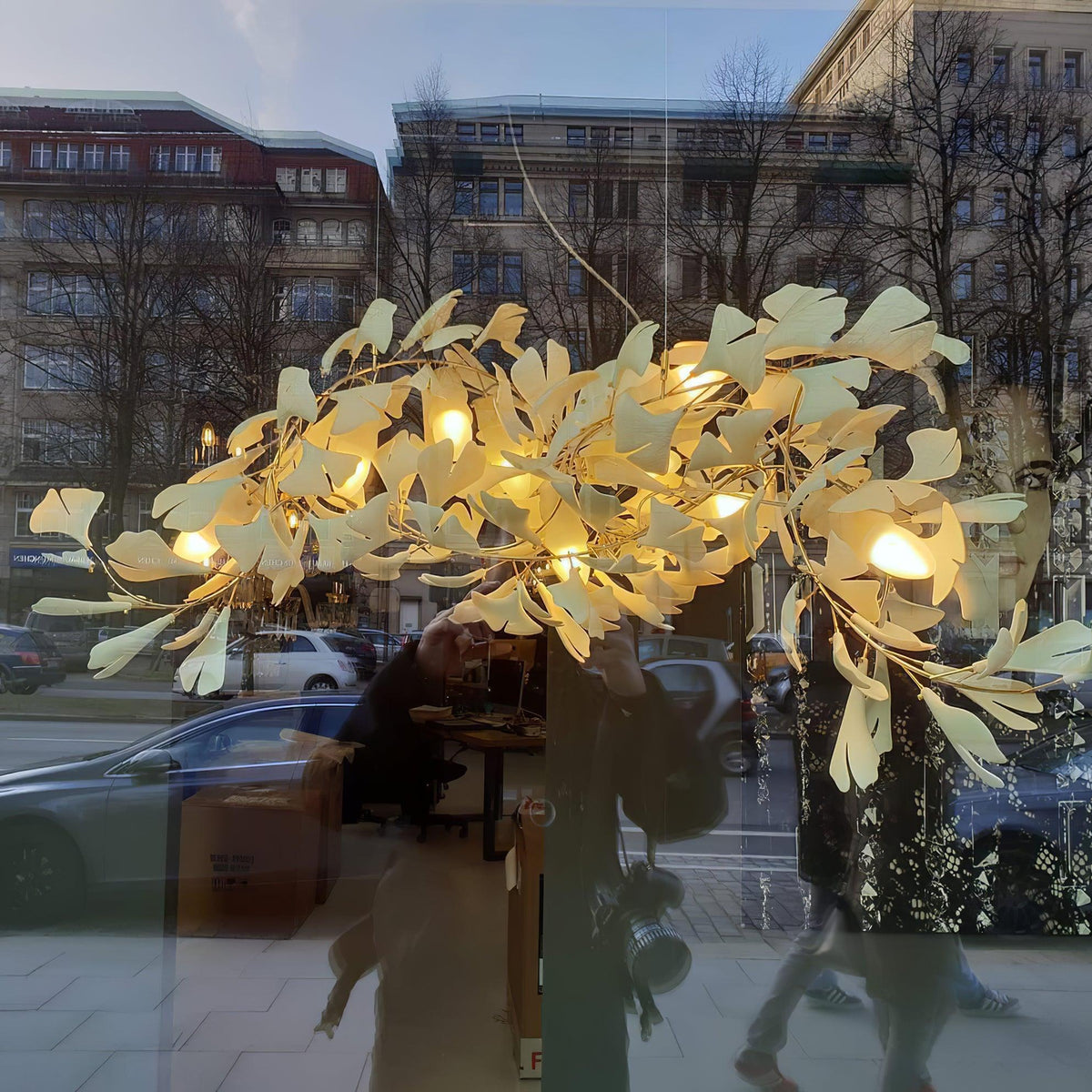 Ayla Kronleuchter Gingko Petal Keramik
