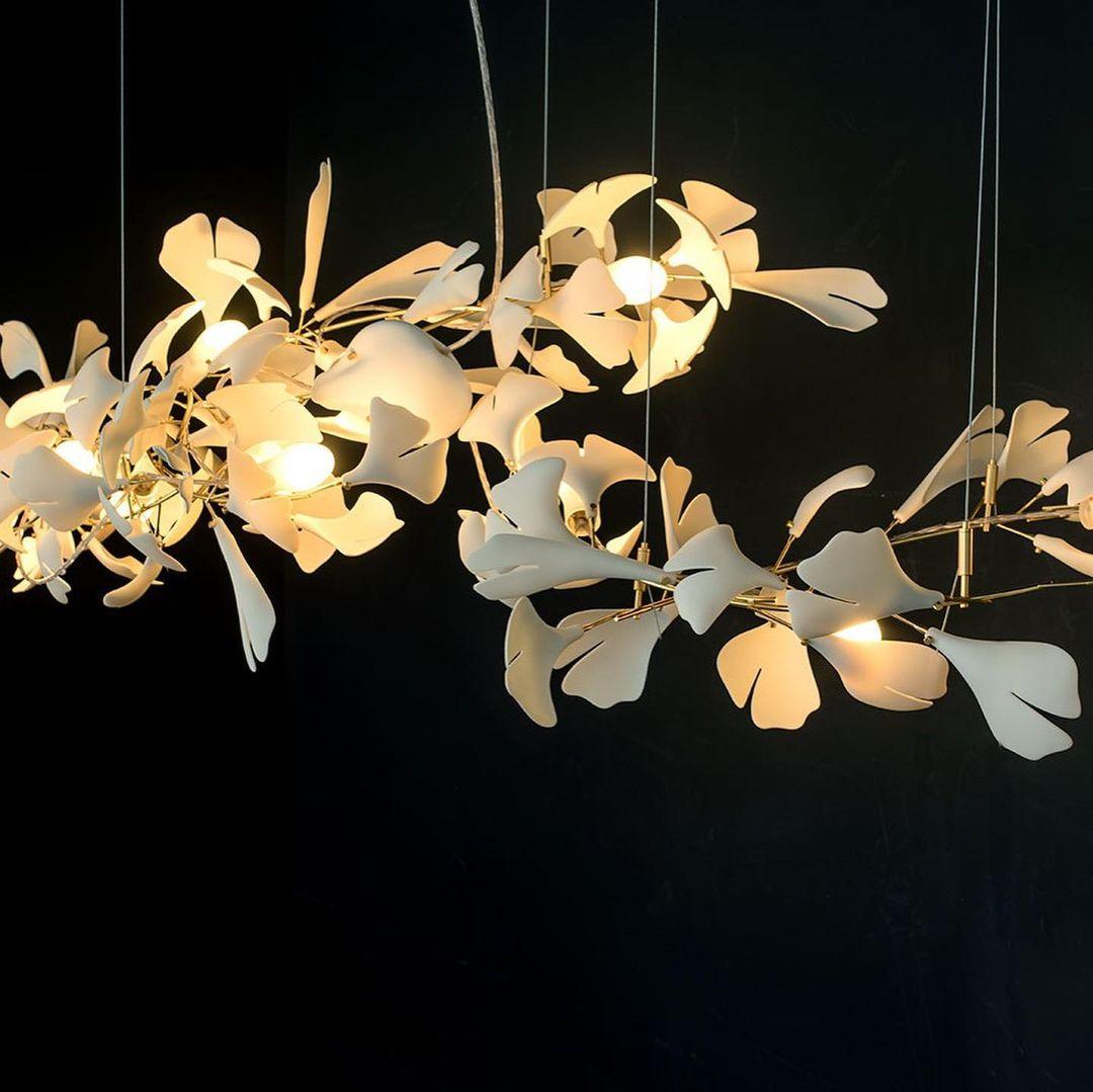 Ayla Kronleuchter Gingko Petal Keramik
