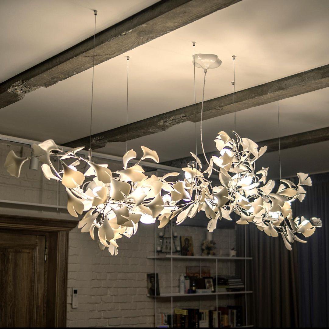 Ayla Kronleuchter Gingko Petal Keramik