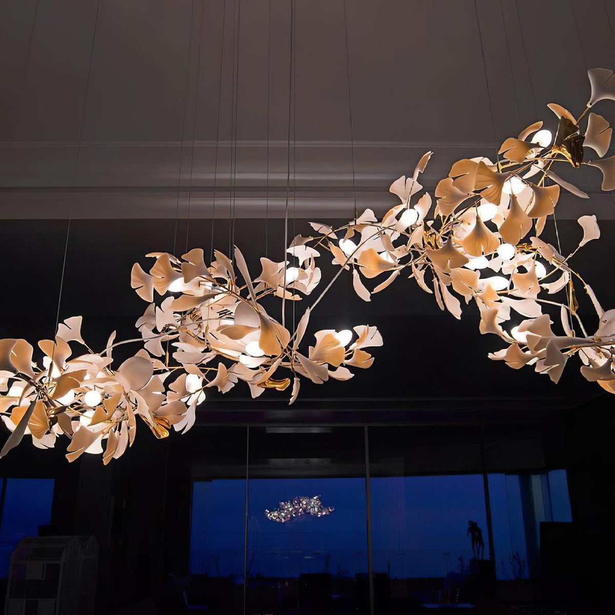 Ayla Kronleuchter Gingko Petal Keramik