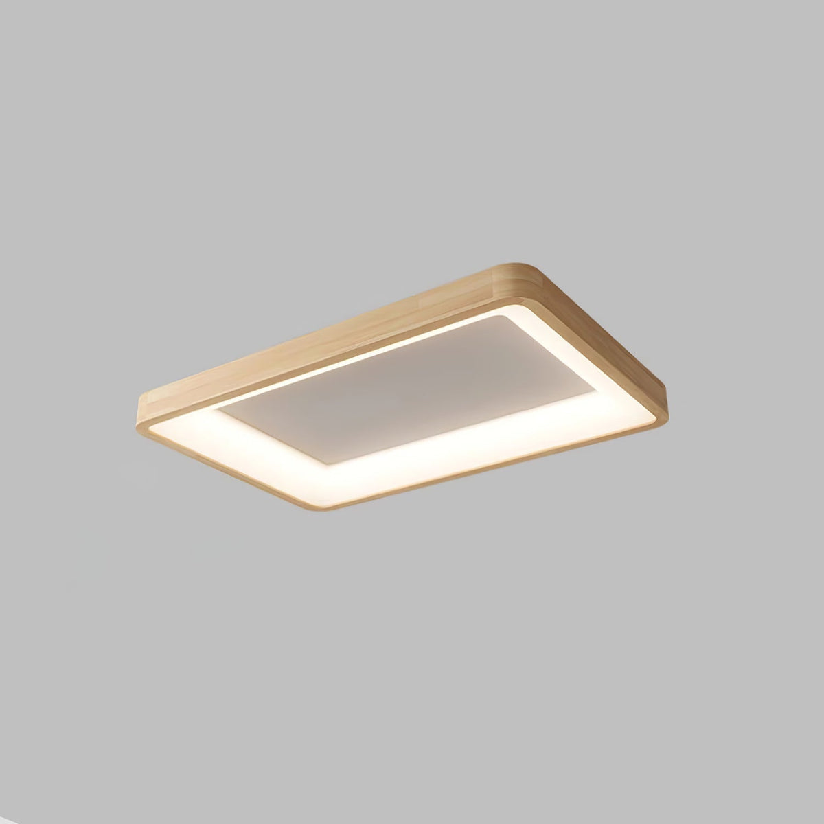 Uphae zeitgenössische minimalistische quadratische Holz-Deckenleuchte