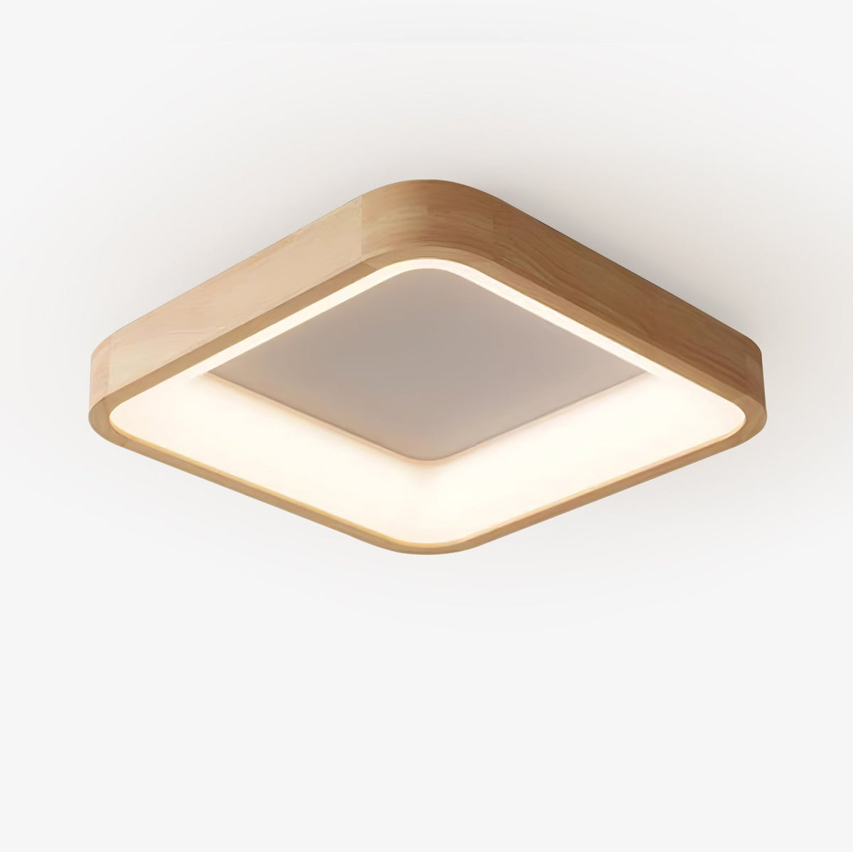 Uphae zeitgenössische minimalistische quadratische Holz-Deckenleuchte