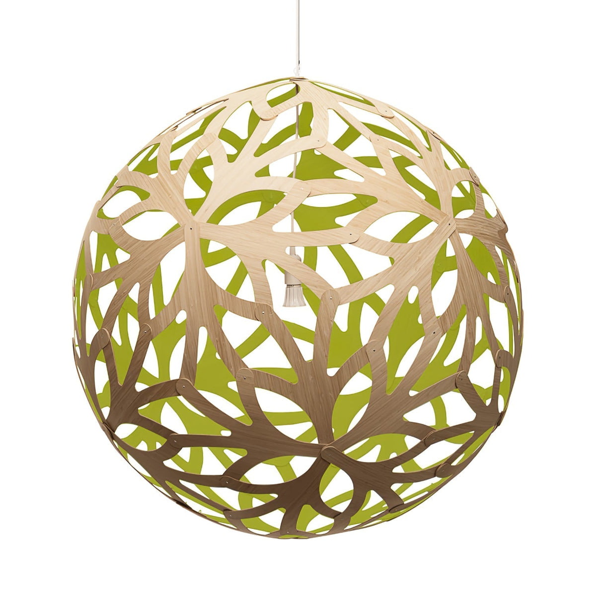 Rininia Pendelleuchte Geometrisch aus Holzgewebe