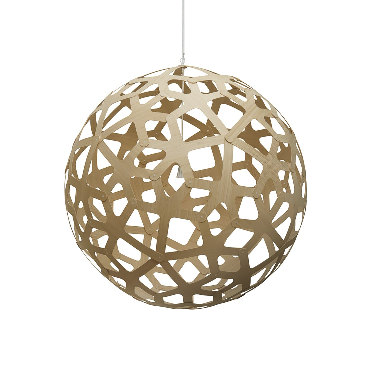 Rininia Pendelleuchte Geometrisch aus Holzgewebe