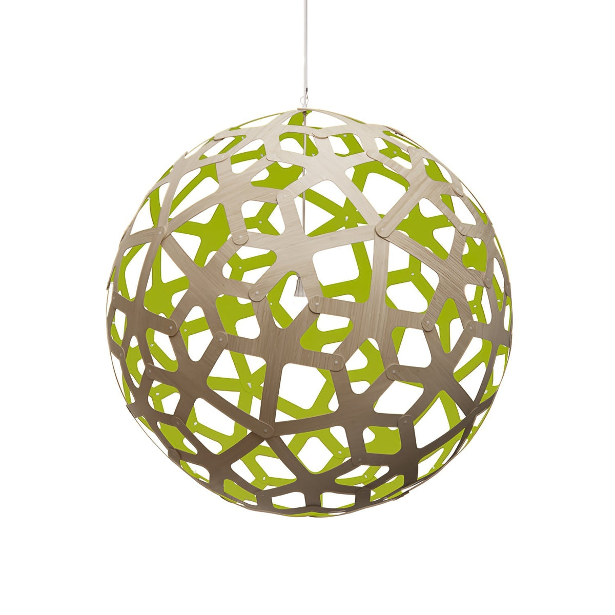 Rininia Pendelleuchte Geometrisch aus Holzgewebe