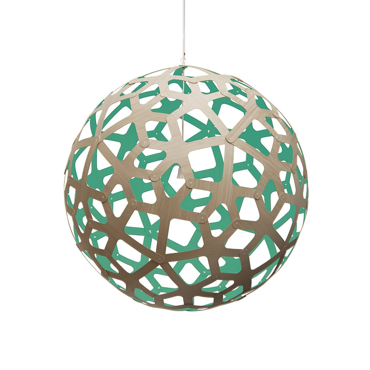 Rininia Pendelleuchte Geometrisch aus Holzgewebe