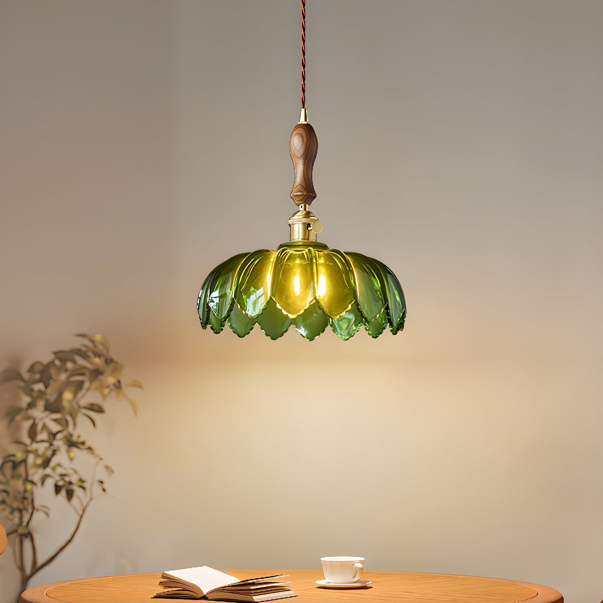 Fioracn Pendelleuchte aus Holz im luxuriösen Design