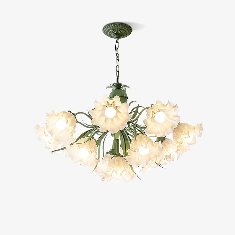 Evren Kronleuchter Blume mit Blütenblättern und Blättern