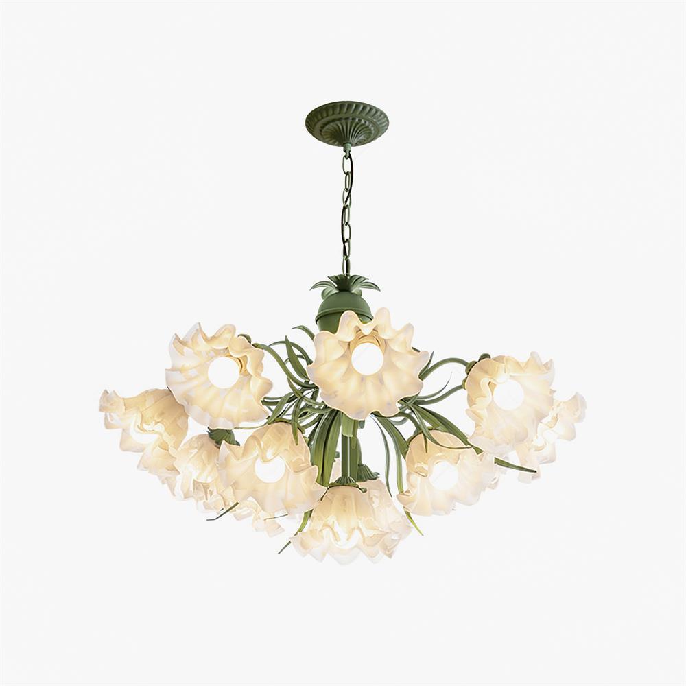 Evren Kronleuchter Blume mit Blütenblättern und Blättern