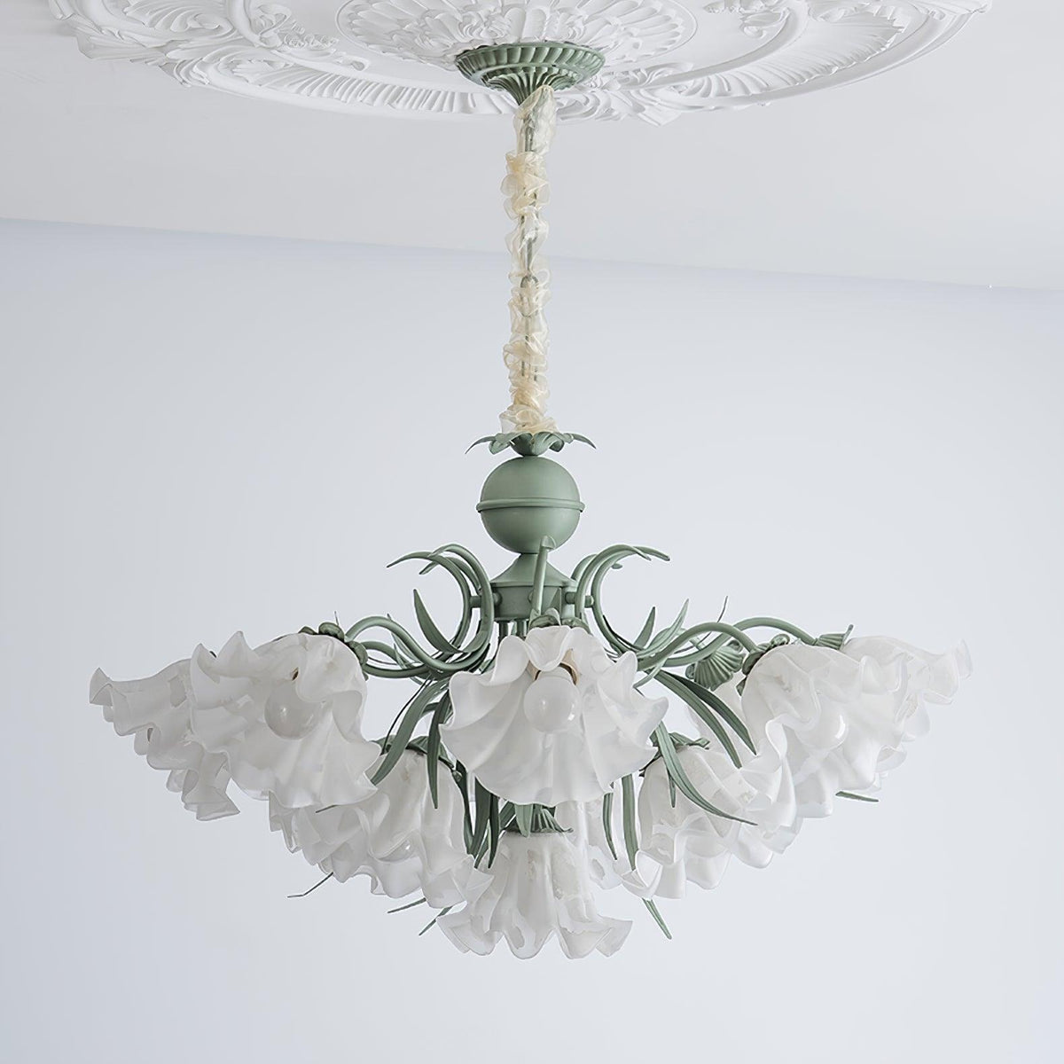 Evren Kronleuchter Blume mit Blütenblättern und Blättern