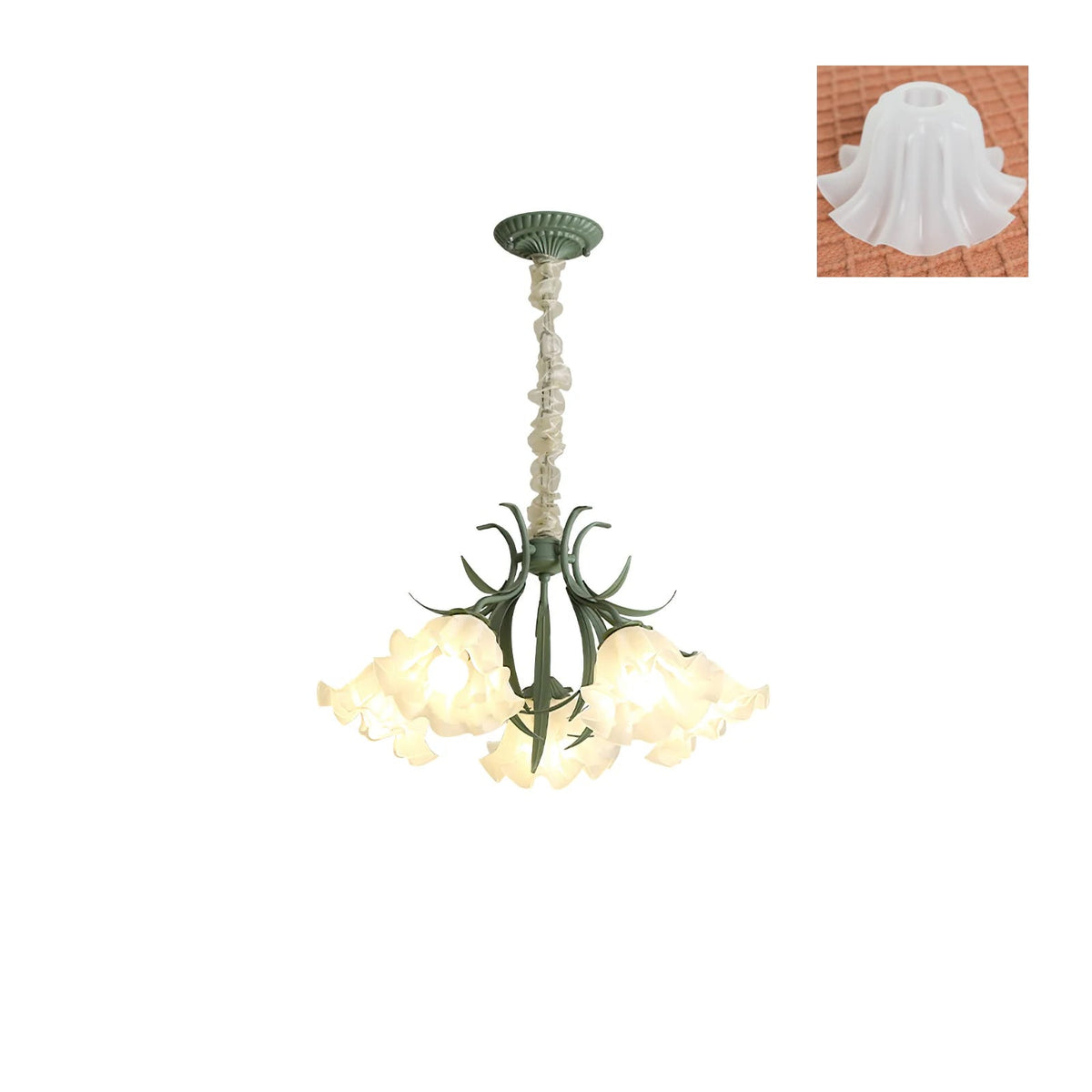 Evren Kronleuchter Blume mit Blütenblättern und Blättern