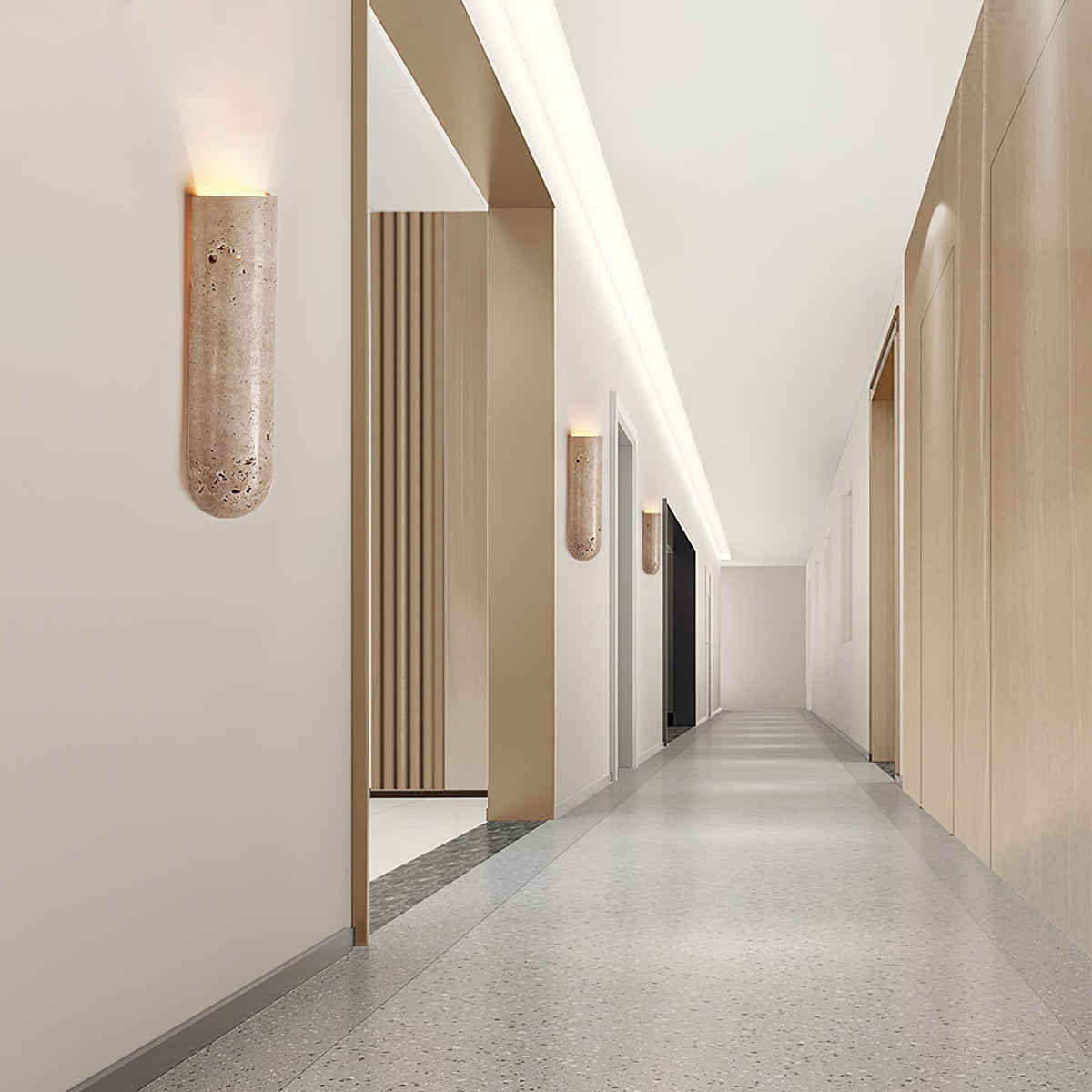 Olvenan Travertine-Wandleuchte