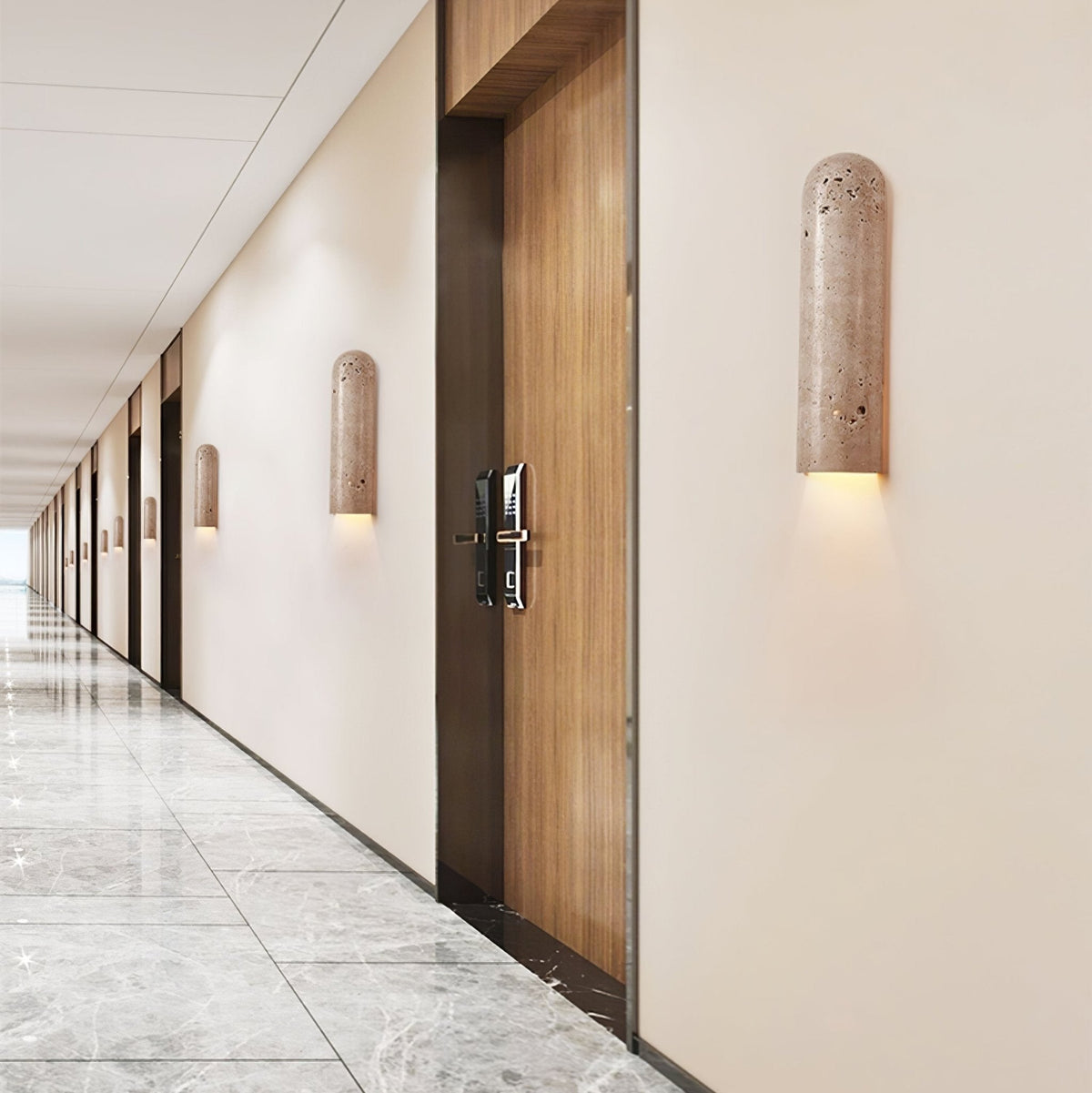 Olvenan Travertine-Wandleuchte