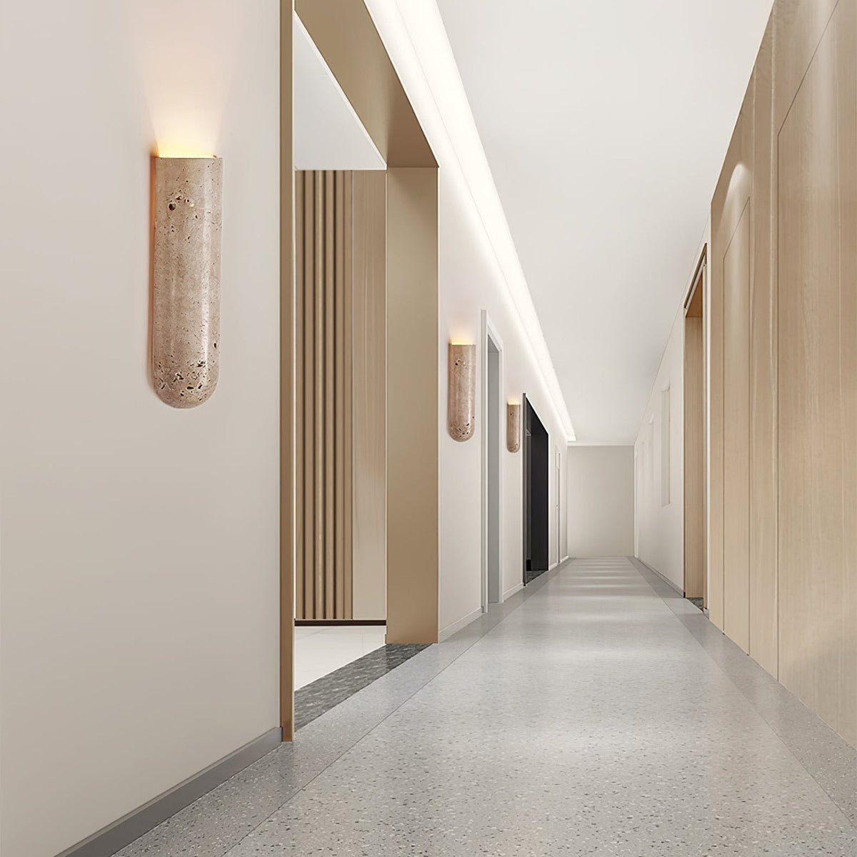 Olvenan Travertine-Wandleuchte